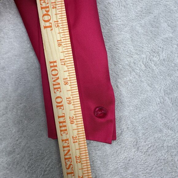 Vtg Talbots Silk Blend Blazer Women 4P Hot Pink Gem Button Career Old Money Chic - Picture 9 of 16